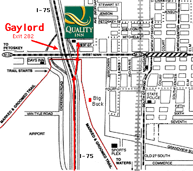 Map To Comfort Inn of Gaylord